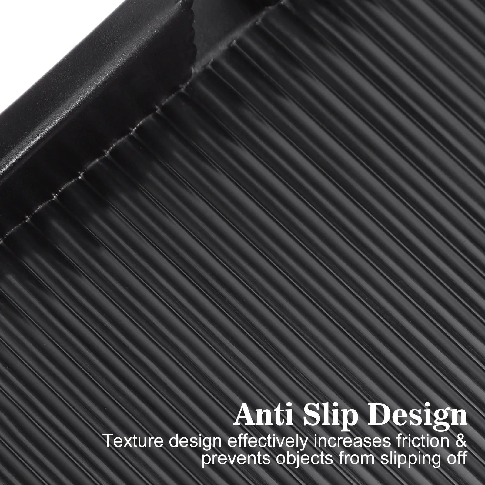 

Car Dashboard Anti-slip Pad 15x9cm Black PVC Skidproof Mat for Cellphone Sunglasses Coins Keys Holder No Adhesive Needed Car