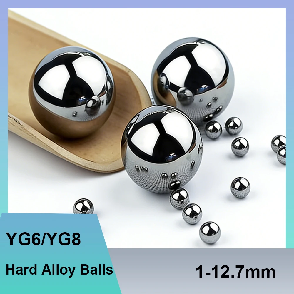 1-50Pcs YG6/YG8 Wear Resistance Corrosion Resistance Precision Bearings Hard Alloy Balls 1/1.5/2-12.7mm Hardware Counterweight