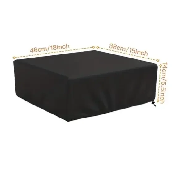 Waterproof Anti Static Turntable Cover for Vinyl Record Players Oxford Cloth Dustproof Black 46x38x14cm 33x33x9cm