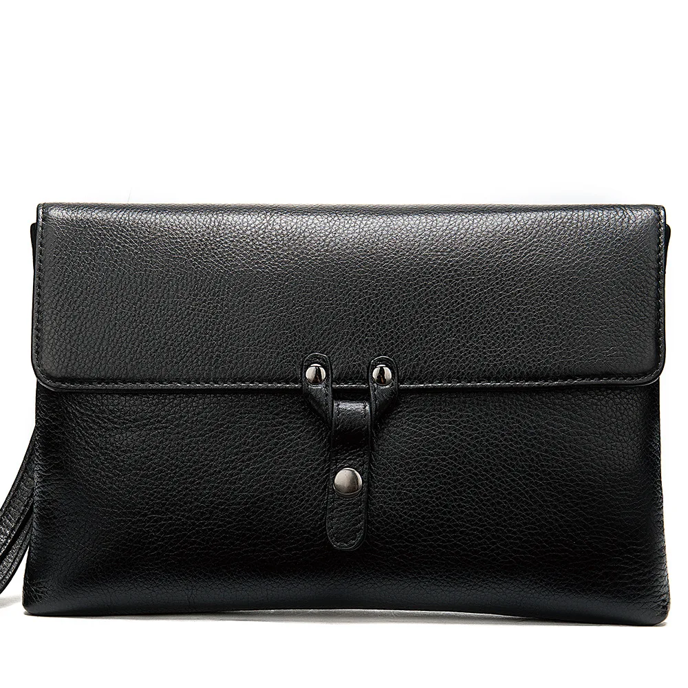 

Men Women Real Cow Leather Clutches MIni Ipad Wallet Wristlet Holder Bag Business CellPhone Cash Card Envelope Bags