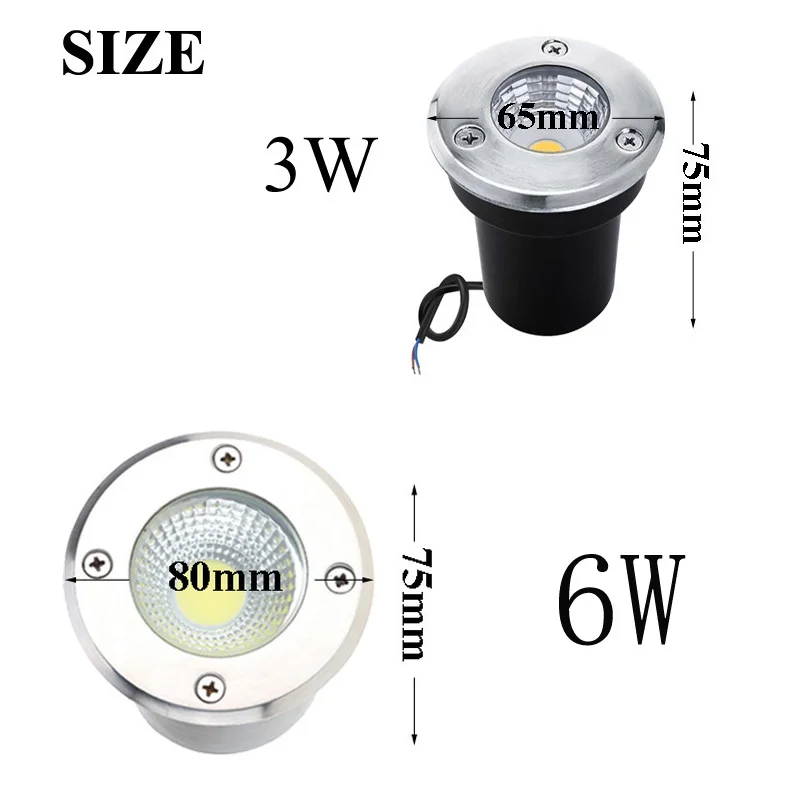 RGB LED COB Underground  3W 5W 10W Garden Lamp Outdoor Waterproof LED Step Lights DC12V LED Deck  Spotlight AC110 220V