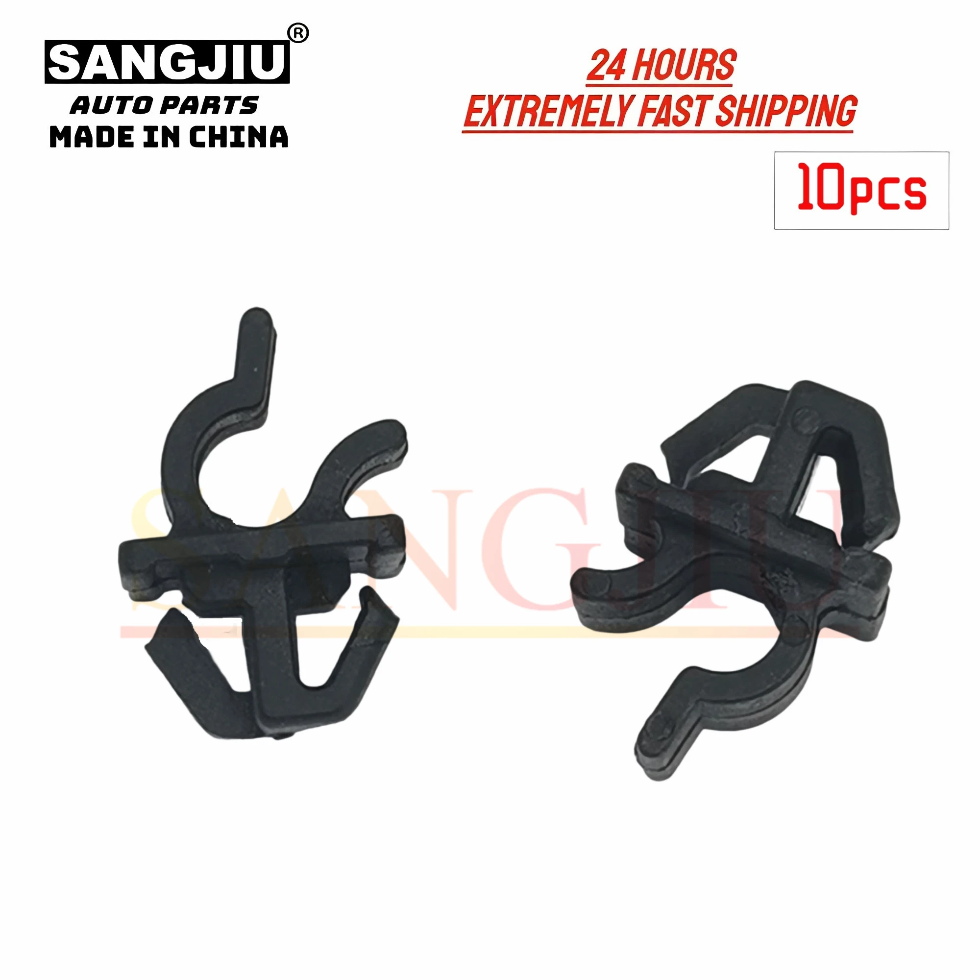 10pcs Black Plastic Bonnet Stay Holder Clips- Clips to Hold Bonnet Support Rod Compatible With For Toyota