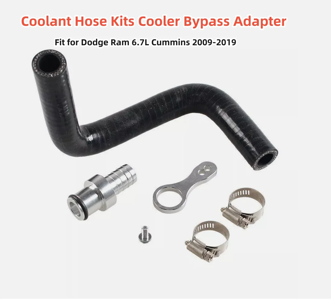 Coolant Hose Kit Fit Dodge Ram Cumm 2009-2019 2010 2011 2012 Cooler Bypass Adapter 2500 3500 6.7L