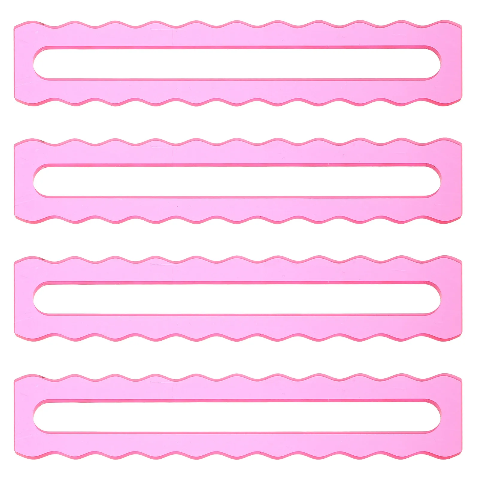 4 Pcs Mahjong Auxiliary Set Acrylic Line Helper Good Luck Rules Guide Assistant