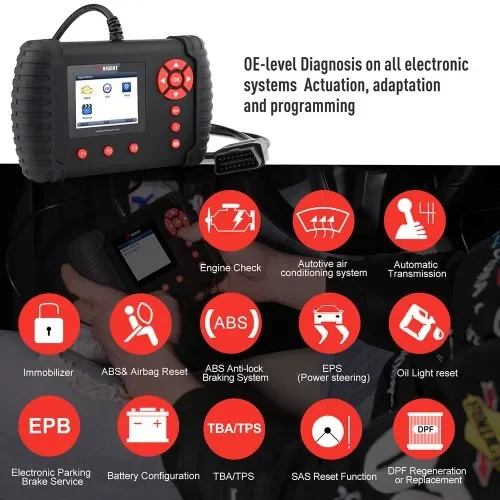 Original VIDENT iLink 400 Full System Scan Tool For ABS / SRS / EPB / DPF Regeneration/Oil Reset Update Online