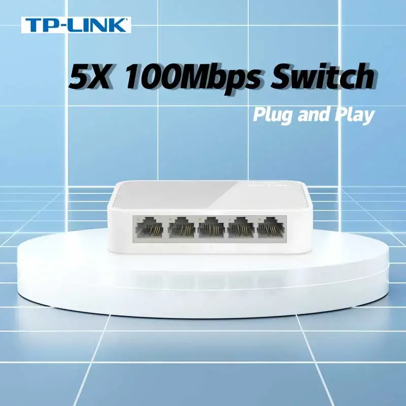 TP LINK TL-SF1005  Switch 5-port 100M Fast Switch Monitoring Network Cable Splitter Commercial Networking Equipments Tp