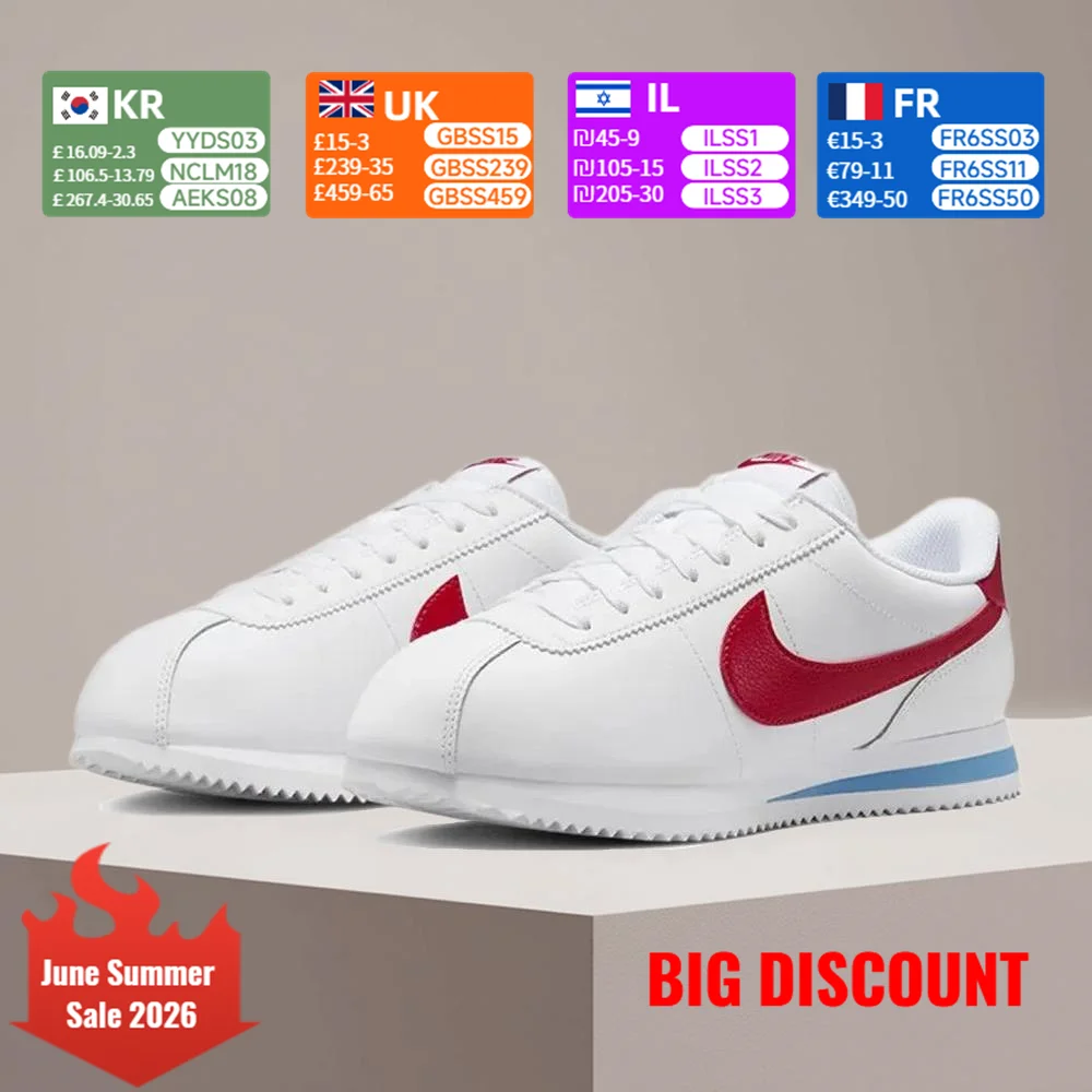 Zapatos Nike Cortez para mujer, elegantes y versátiles, antideslizantes, duraderos, cómodos y transpirables, zapatillas informales DN1791-108