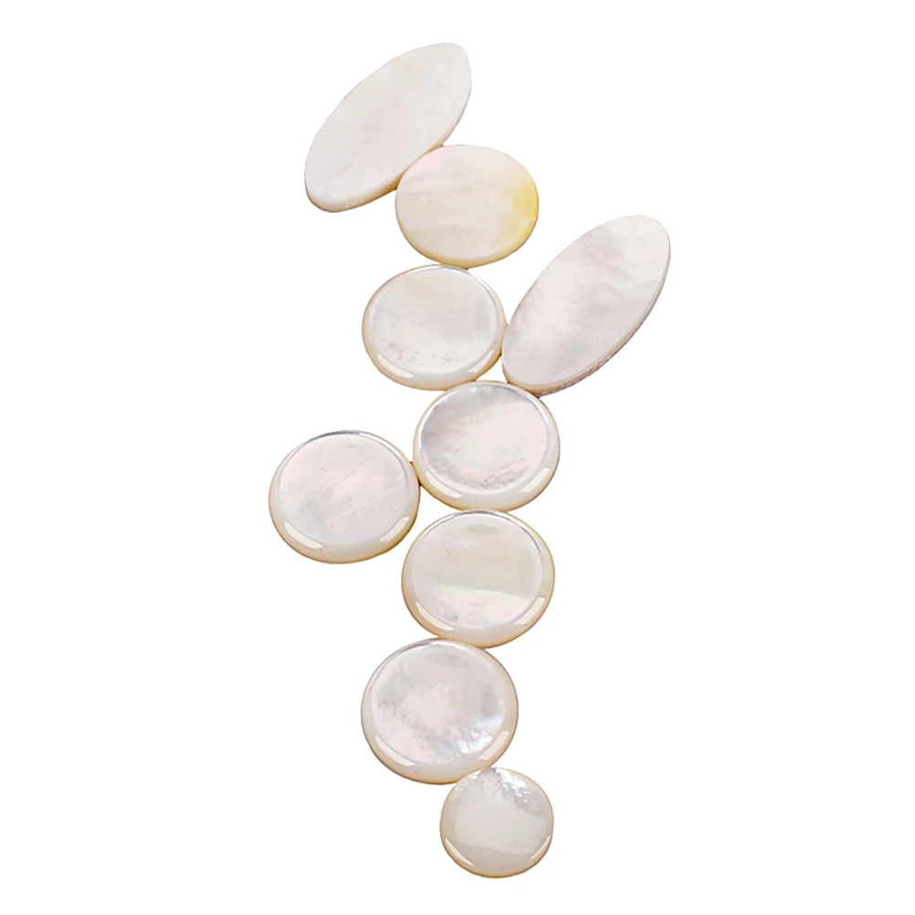 

9pcs Shell Button Set White Saxophone Key Inlays For Alto Tenor Soprano High Quality Lightweight Decor Accessories Sax
