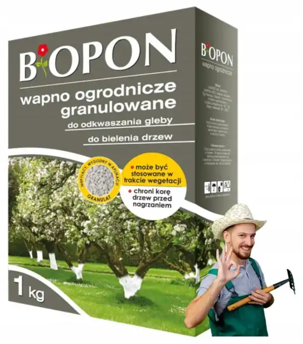 Granulaire kalk 1kg, voor het bleken van bomen en de zuurgraad van de bodem te verlagen