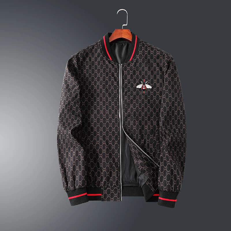 جاكيت رجالي برقبة بيسبول ، معطف بقصة ضيقة ، موضة الترفيه ، الاتجاه ، الربيع والخريف ، جديد