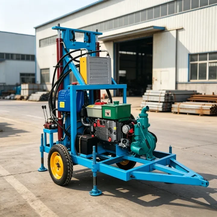 Small Portable Hydraulic Drilling Rig Water Well Borehole Machine Customized Garden Farm Rural Irrigation Home Water Drilling