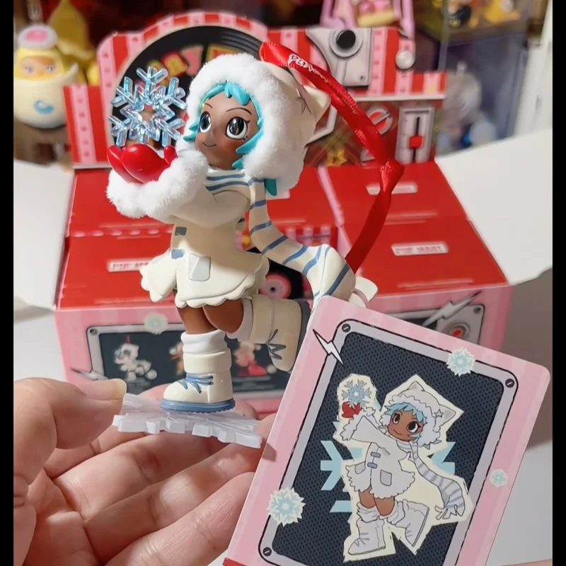 Figur Popmart Lil Peach Riot Holiday Mixtape Series Asli Blind Box Boneka Lucu Hadiah Natal Dekorasi Rumah Mainan Trendi
