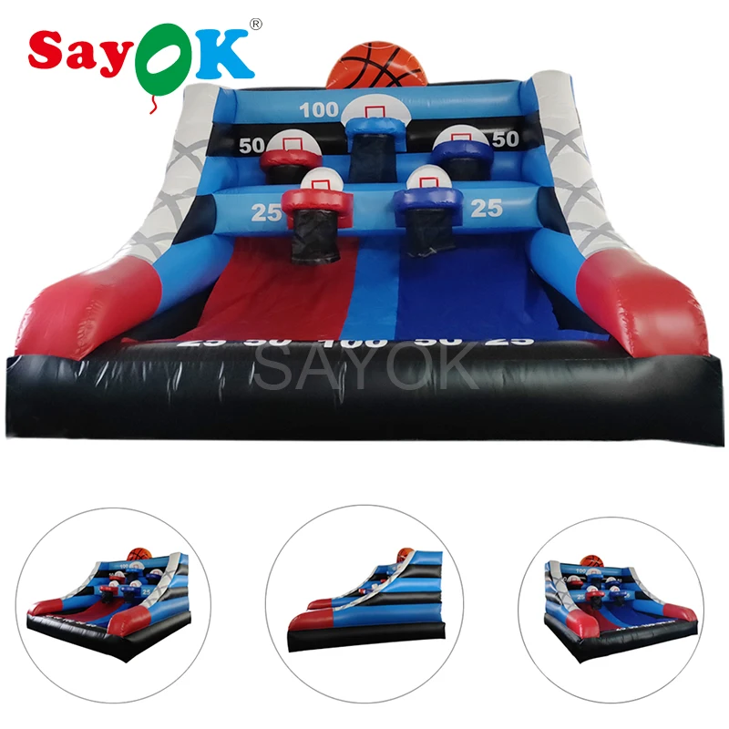 

Pvc Inflatable Basketball Hoop Inflatable Basketball Goal Game Inflatable Basketball Court For Kids/adults