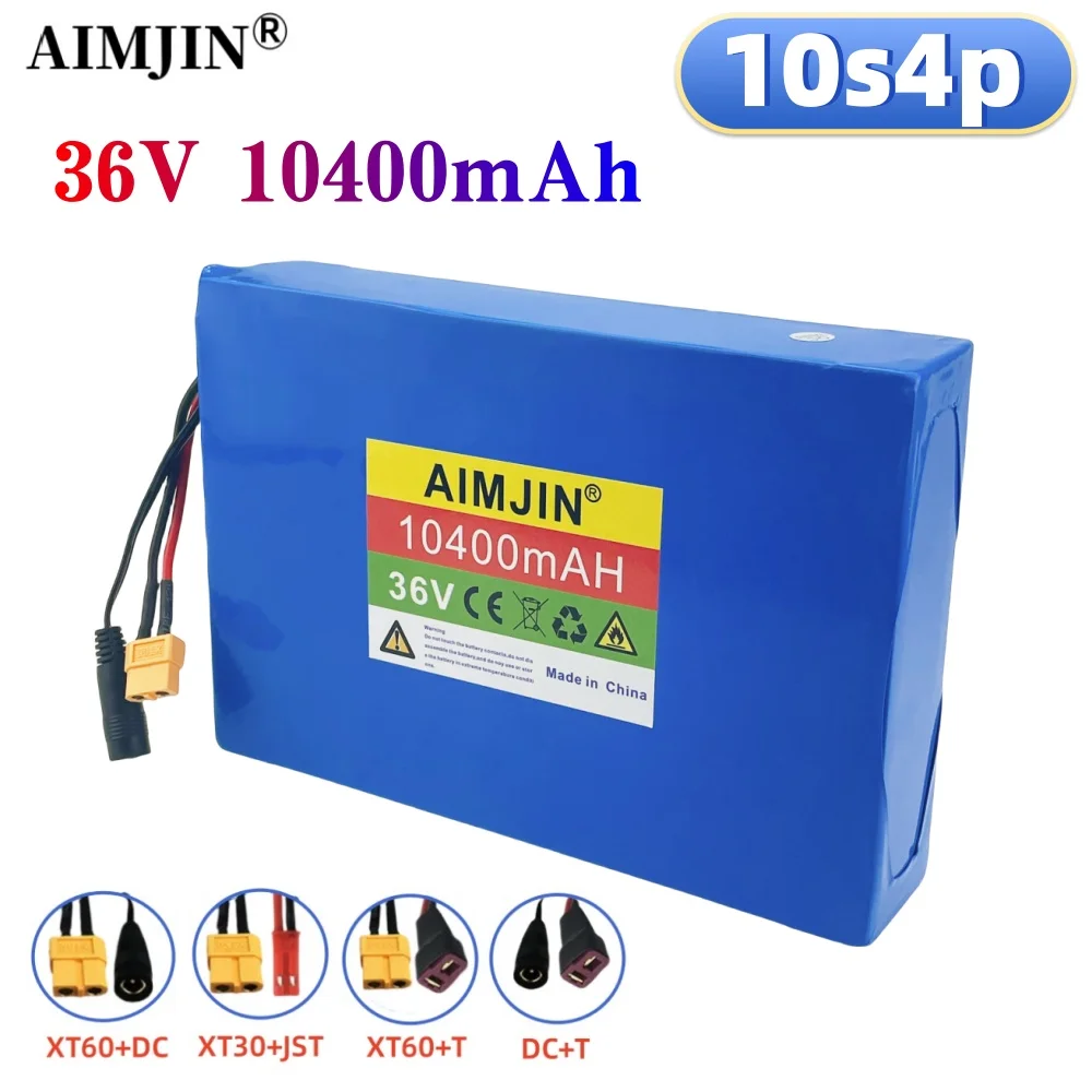 

10S4P 36V 10400mAh lithium-ion battery pack to replace power battery, suitable for electric scooter battery with BMS