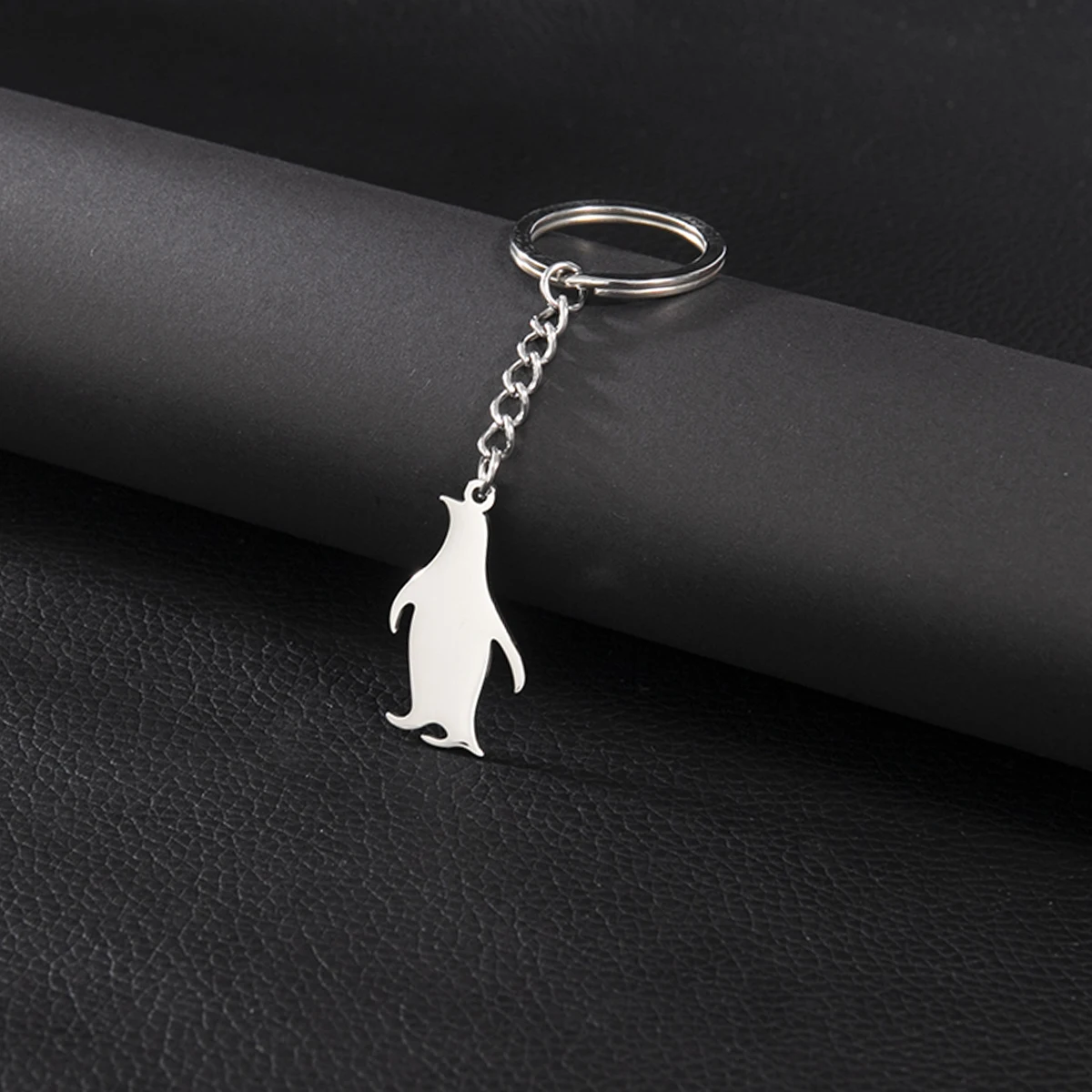 Small Animal Penguin Wallet Keychain For Women Handmade Stainless Steel Diy Bag Charm Pendant Key Chain Keyholder Accessories