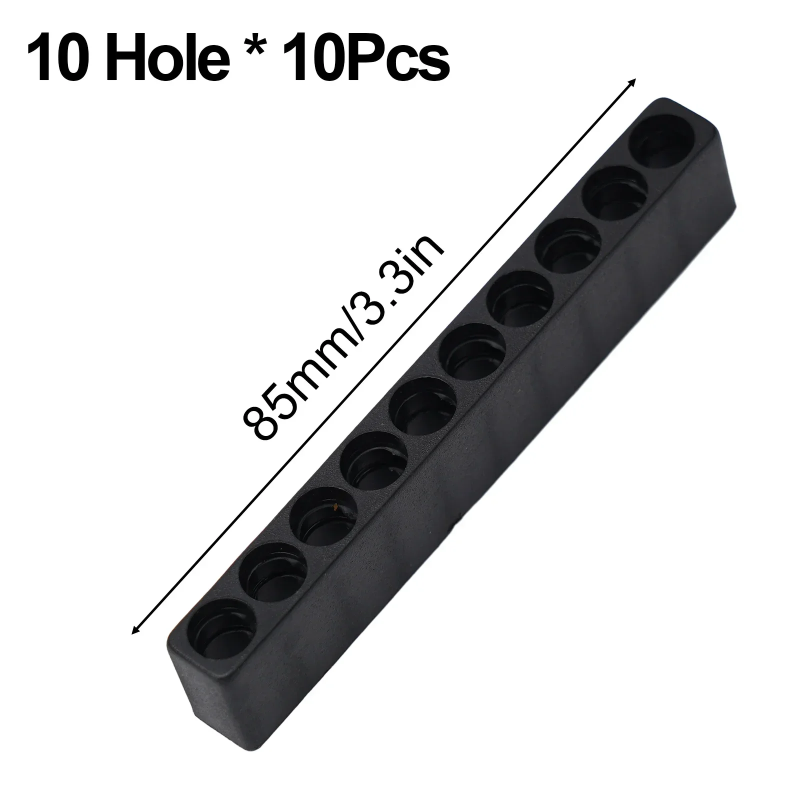 10Pcs Bit Holder 10 Hole 1/4 Hex Shank Screwdriver Plastic Screwdriver Storage Soft Rubber Organizer Head Drill Bit Stand Case