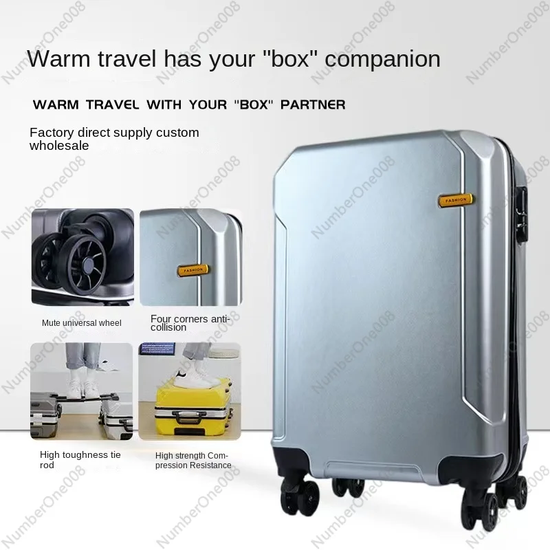 2022 New Adult Suitcase Large Capacity Out Leisure Trolley Case Password Lock Universal Wheel Boarding Suitcase