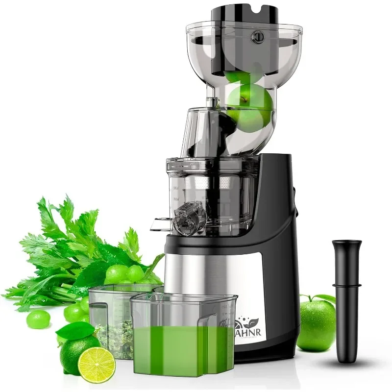 

AHNR Cold Press Juicer Machines,300W Slow Masticating Juicer Machines Vegetable and Fruit with 3.54" Large Feed Chute