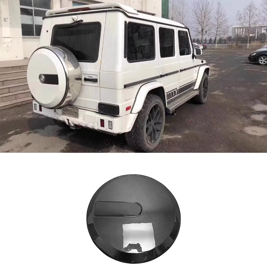 Dry Carbon Fiber G Class W463 W464 Rear Tire Cover For Mercedes Benz G63 G500 G350 G550 Rear Trunk Spare Wheel Cover