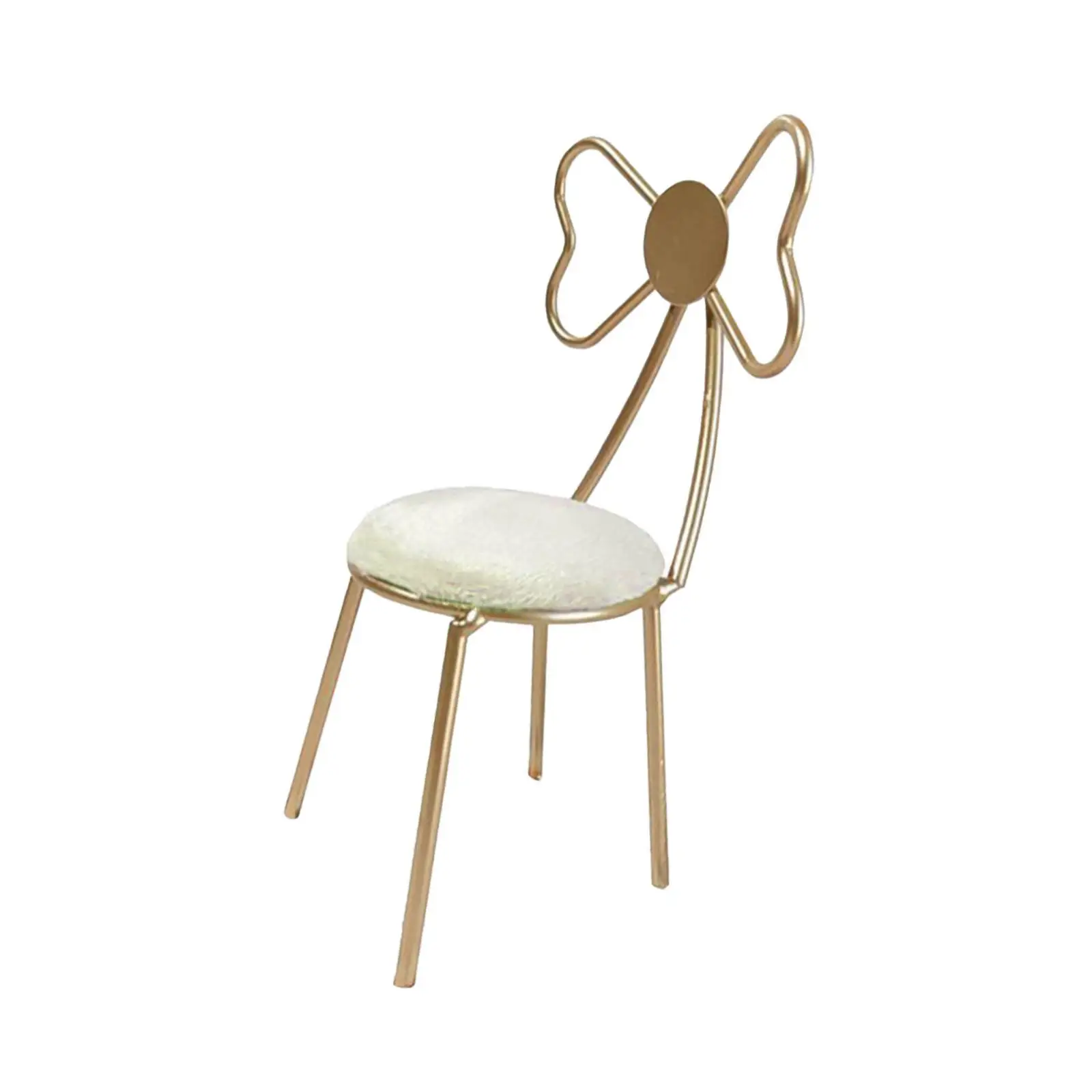 

1/6 Scale Mini Dollhouse Chair Pretend Play Makeup Vanity Chair Simulation Dollhouse Accessories for Dollhouse Photo Props