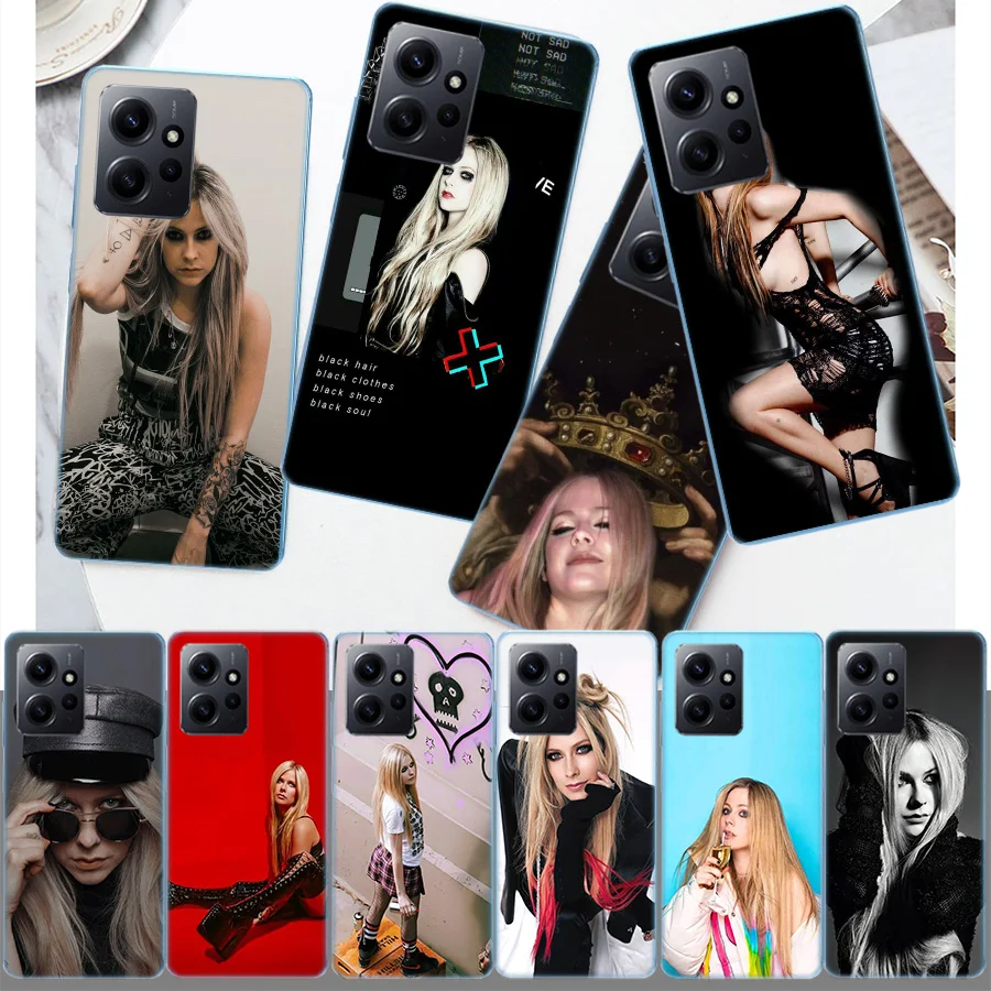 S-Singer A-Avril L-Lavigne Cover Case For Xiaomi Redmi Note 13 5G Plus 12 12C 10 10A 10C 10X 9 9A 8 8A K60 K70 K20 Pro Phone 7 7