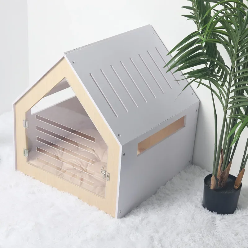 

Plywood PVC Pet House Acrylic Indoor Cat and Dog House Shelter Modern Diversified Style Cat House Pet Furniture