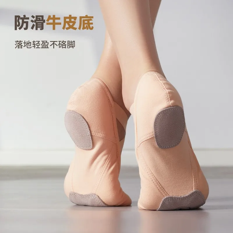 New Elastic Cloth Dance Shoes Soft Sole Women's Ballet Cat Claw Shoes Adult camel Yoga shoes Men Women Ballet Training Shoes