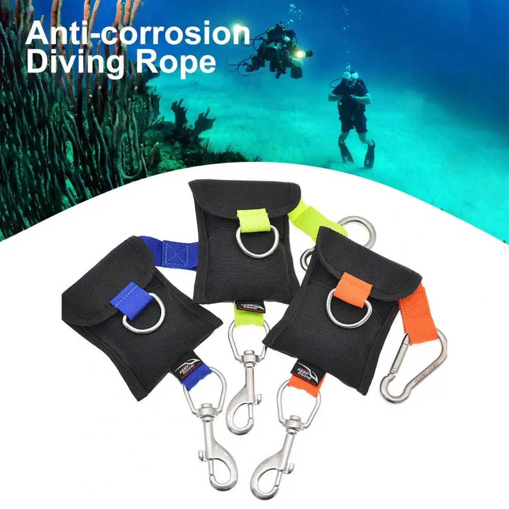 Diving Rope with Stainless Steel Hook Smooth Burr-free Diving Equipment Durable Diving Rope Set with Stainless Steel for Safety