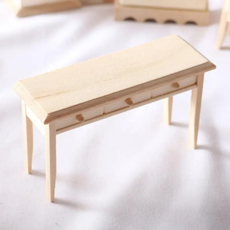 Modello scrivania della sedia non finita classica per decorazione della casa bambole Kid Creative Play A2UB
