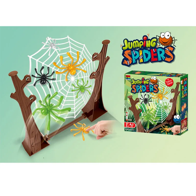 Jumping Spider Launch Board Game - Interactive Family Party Toy , Educational Bouncing Set, Ideal Birthday Helloween Xmas Gift