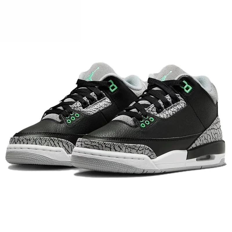 nike Jordan 3 Retro Cement Grey Reimagined Green Glow Fear Pack Outdoor sports sneaker men women basketball