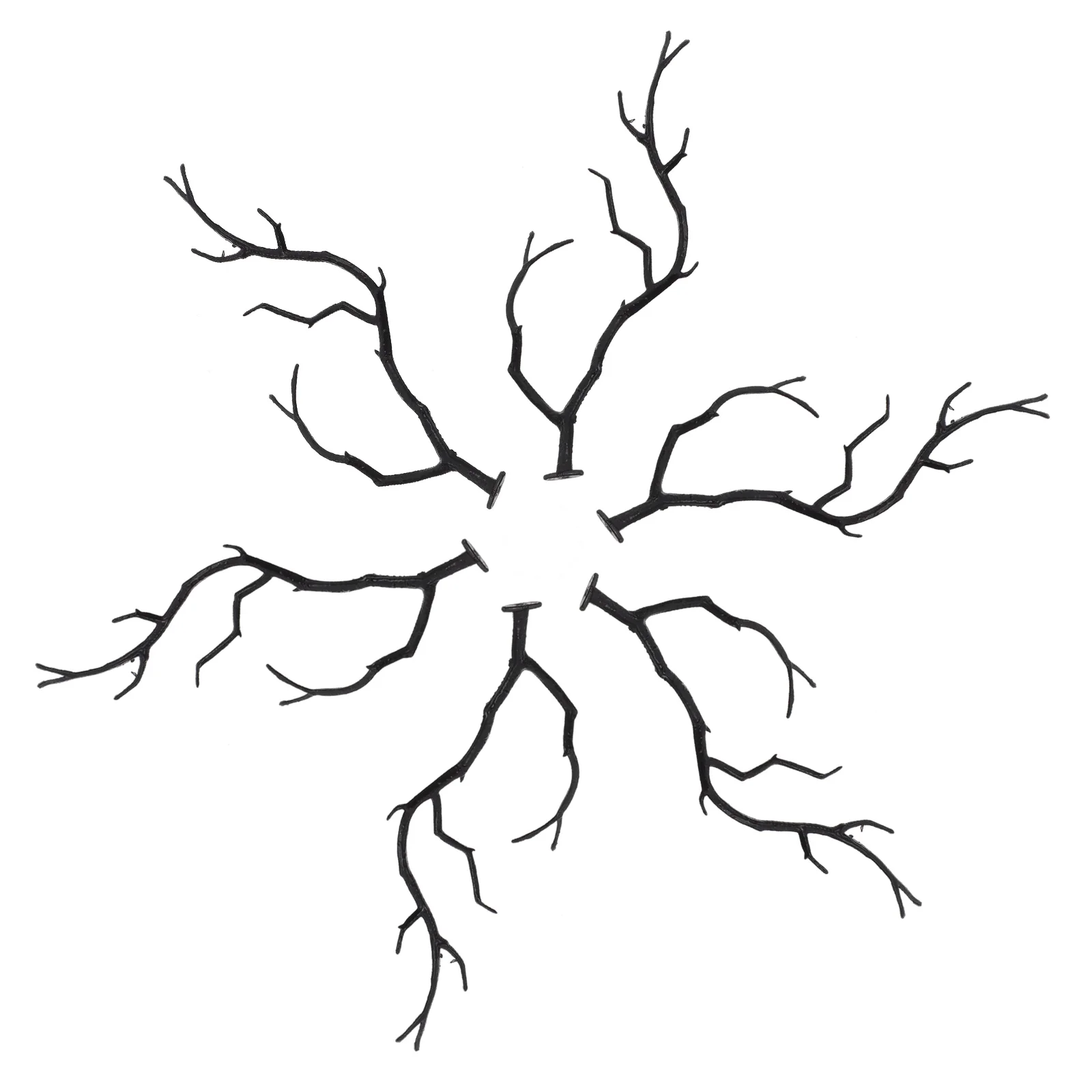 

6pcs Artificial Coral Branches Decorative Twigs For Diy Halloween Vase Filling Branch Decor Home Table Arrangement Fake Dried