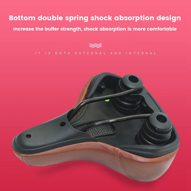 Oversized Bicycle Seat Cushion Shock-Absorbing Saddle Electric Vehicle Bicycle Thickening And Widening Sponge Seat