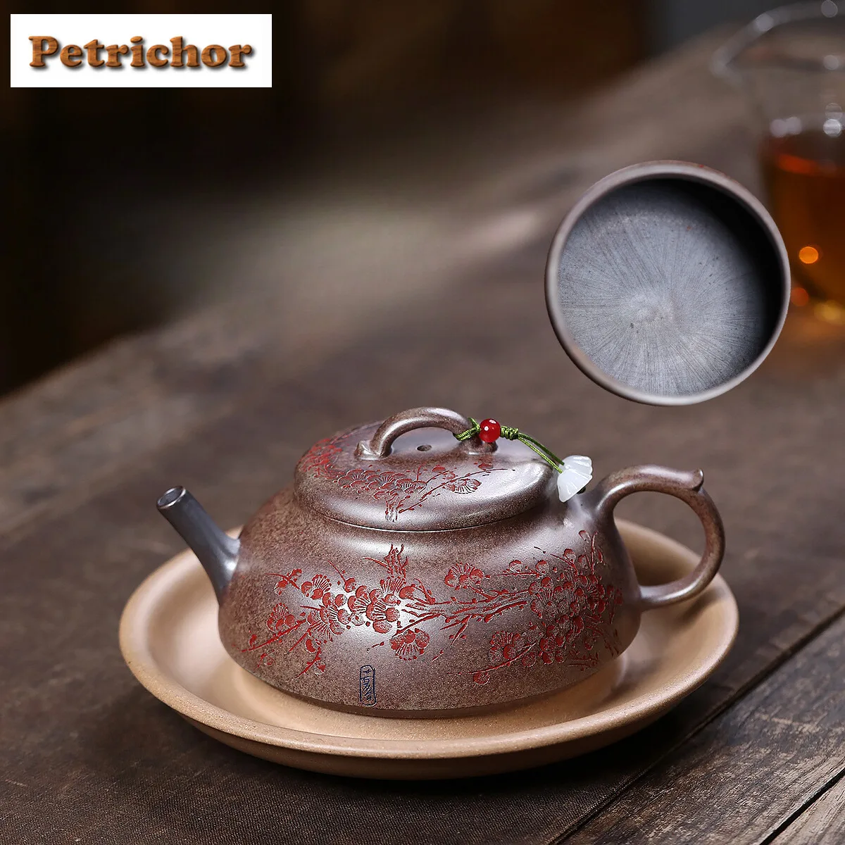 

240ml Yixing Purple Clay Teapots Handmade Plum Blossom Pot Raw Ore Wood-fired Porcelain Mud Tea Maker Kettle Zisha Tea Set Craft