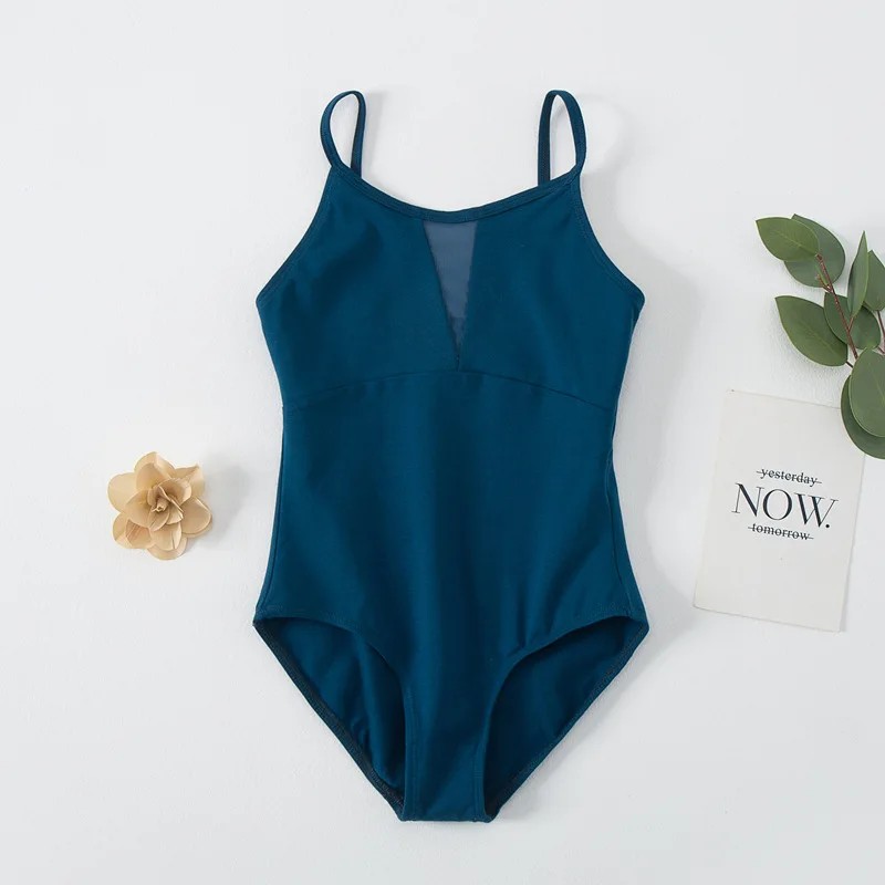 Детская танцевальная тренировочная одежда, хлопковые сетчатые подтяжки, экзаменационная одежда для тела, балетные костюмы для китайского танца, костюм