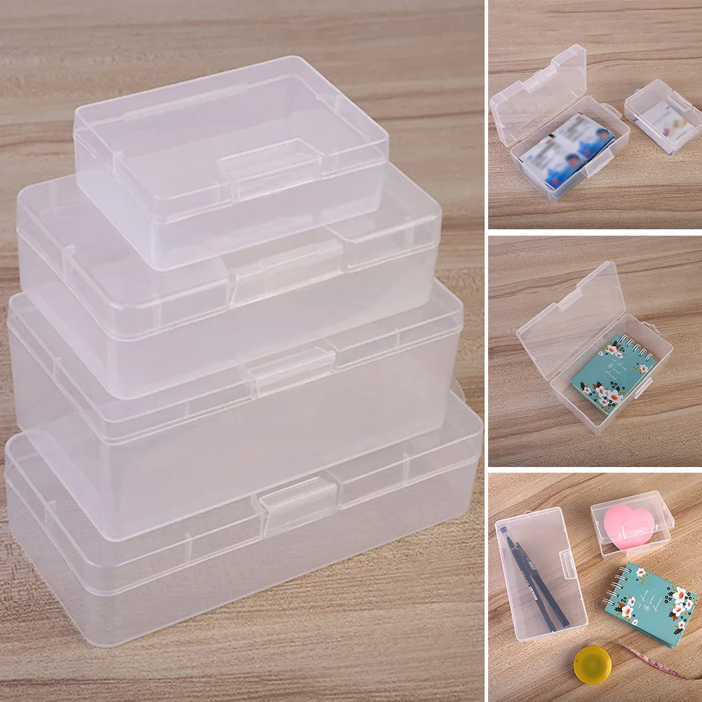 

Tool Holder Case Storage Box Cosmetics Dustproof Earrings Necklaces Parts Rings Stylish Transparent 1pc Container