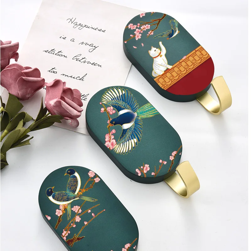 

Clothes Hook Aluminum Alloy Colorful Printing and Dyeing Suitable for Coat and Cap after Storage Single Hanging NewChinese Style