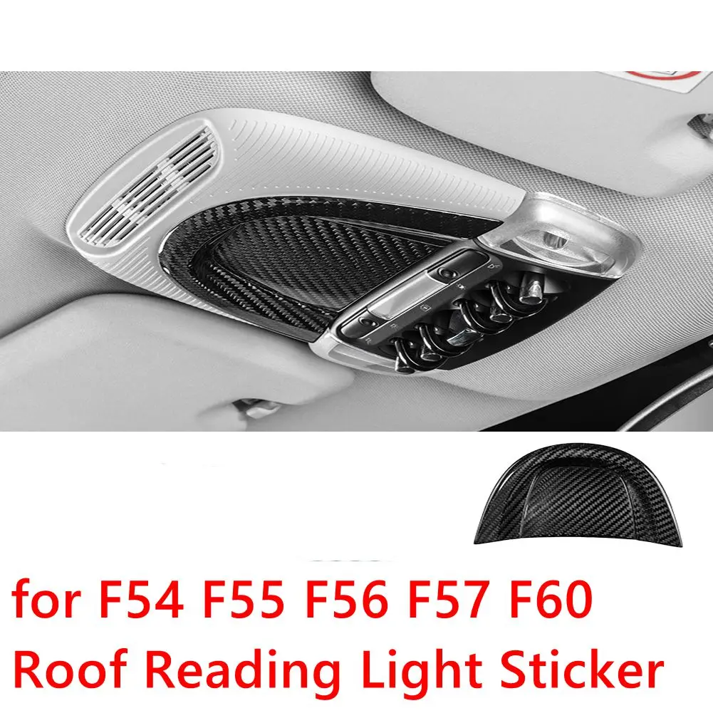 

Carbon Fiber Glossy Black Roof Reading Light Stickers Cover for M Coope r F 54 F 55 F 56 F 60