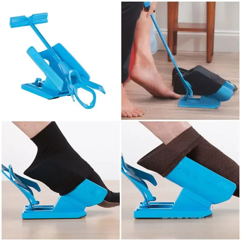 Flexible Sock Aid Dressing Helper, Portable Plastic Stocking Slider Assist Tool for Elderly Pregnant Disabled Injury Recovery