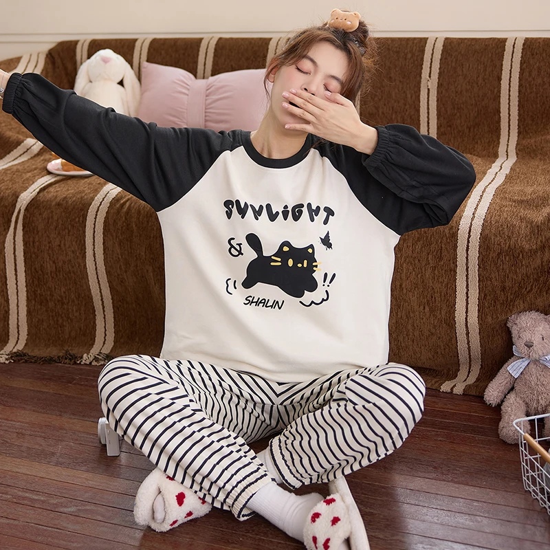 

Pajama Sets For Plus Size Woman Chiffon Solid-Color Tight Festival Elegant Female Spring Homewear Moisture Wicking Light Lace OL