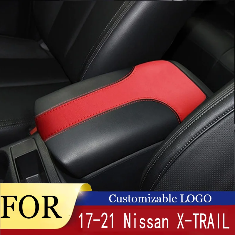 

FOR 2017-2021 Nissan X-TRAIL Car Center Armrest Box Leather Cover Hand Box Protective Leather Automotive Interior Modification