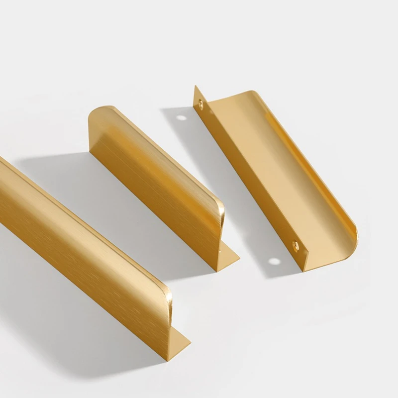 سبائك الزنك خزانة المطبخ تسحب مقابض الأدراج أسود فضي مخفي مقابض للخزانة باب غرفة النوم الأثاث مقبض الأجهزة #3