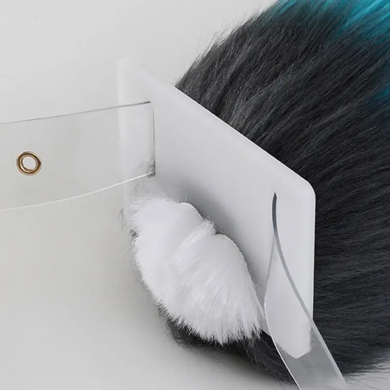 N5KF 일본 애니메이션 여우 꼬리 코스프레 로리타 긴 가짜 모피 여우 고양이 꼬리 할로윈 크리스마스 파티 어린이 성인