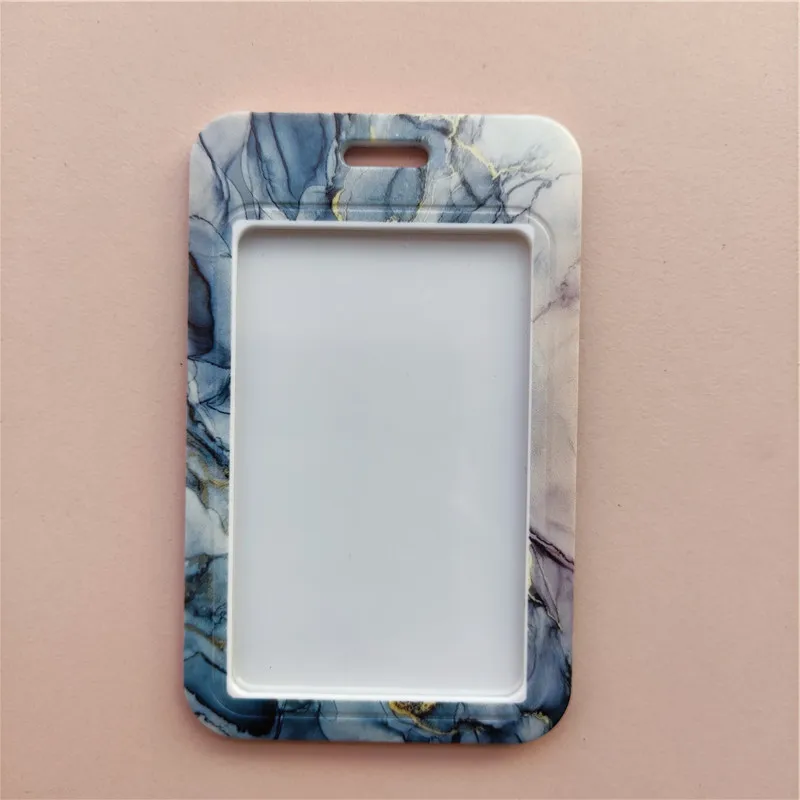 Marble Pattern Lanyard ID Badge Card Holder Office Worker Cardholder Cover Credit Card Case Card Protector Christmas Gift