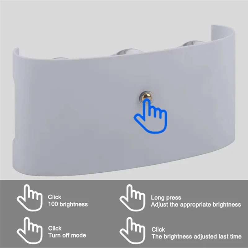 

【Off-Shelf】LED Wall Lamp Indoor Wall Light Up And Down Light Bedroom Living Room Stairs Lighting Charging Without Plug-In Cable
