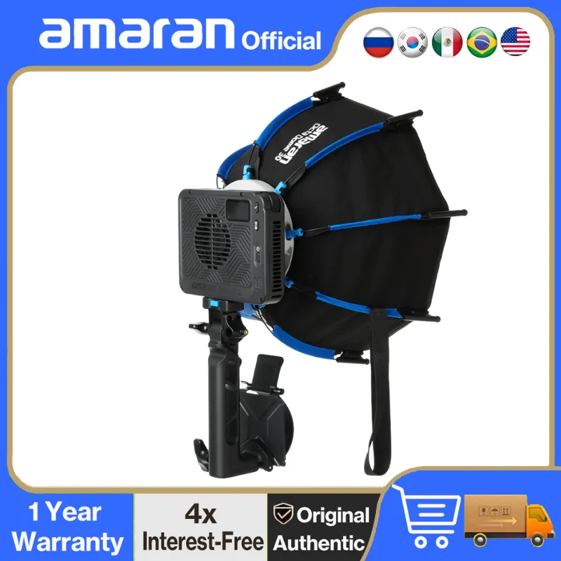 amaran Ray 60c 60W full-color Ultra-slim Ultra-lightweight Bowens Mount COB Photography Light Supports Cable-free Operation
