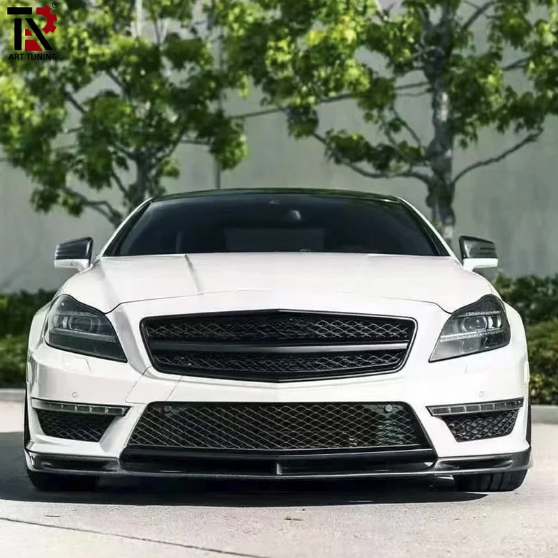 Carbon Fiber Body Kit Front Lip Rear Lip Side Skirts Fit For CLS63 W218 2011-2013