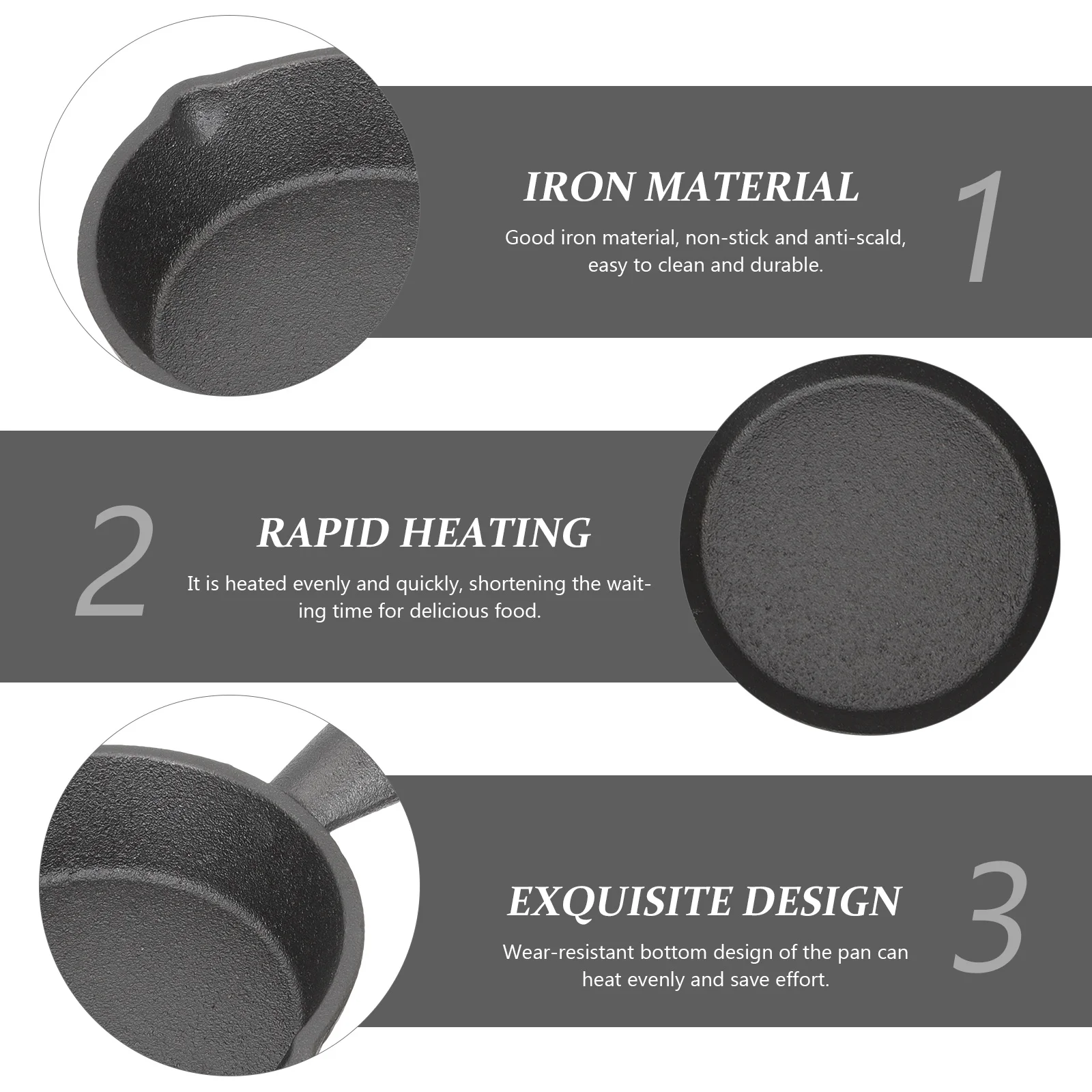 

Mini Egg Frying Pan Non-Stick Cooking Utensil Even Heat Distribution Quick Heating Portable Breakfast Tool For Omelets