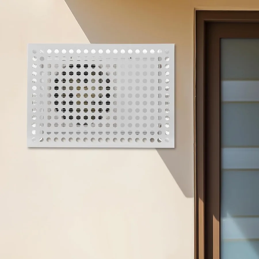 에어컨 울타리 4개 패널 알루미늄 합금 AC 울타리 실외기용 39 19 27인치 야외 에어컨 장치 보호용 울타리 수영장 장비용