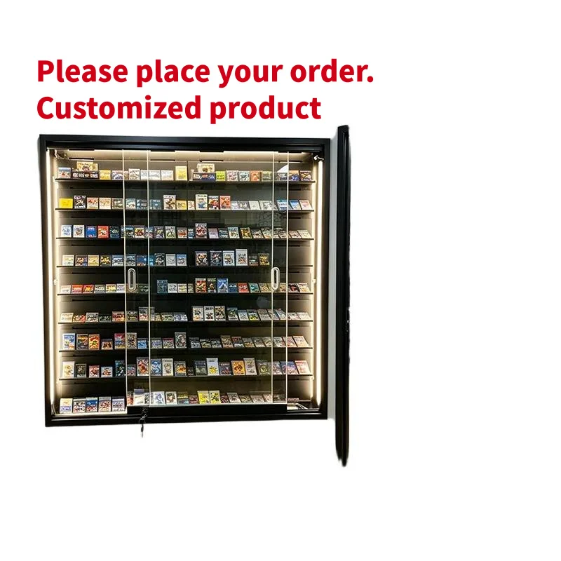 custom.Fanghua Wall Mount Graded Sports Baseball Trading Card Display Frame Stand Rack Cabinet Card Show